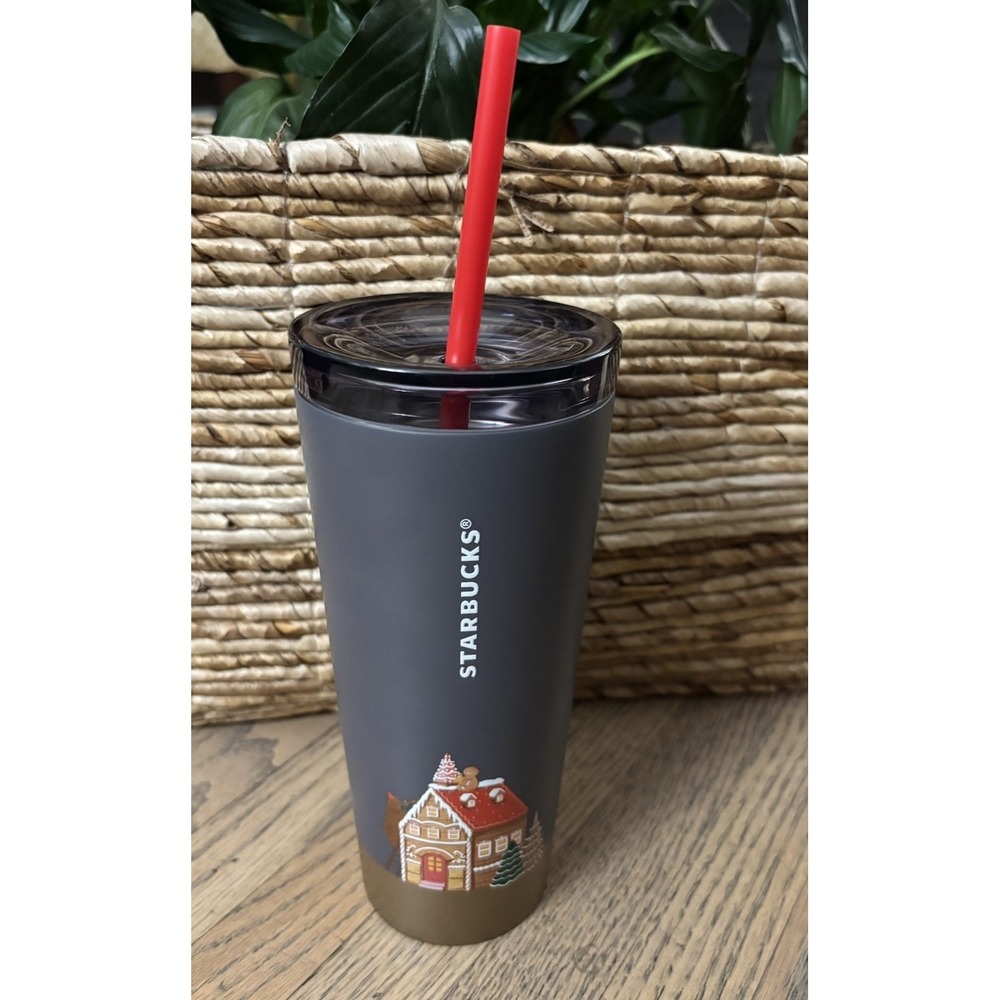 Starbucks 2025 Holiday Christmas Gingerbread House Tumbler 16oz